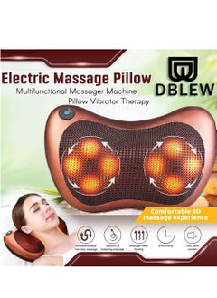 Buy Shiatsu Neck And Shoulder Massage Pillow Body Back Relaxation by 8 Heads With Heating Kneading Therapy in UAE