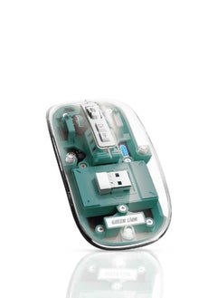 Buy Green Lion Transparent Mouse 2400DPI 400mAh - Green in UAE