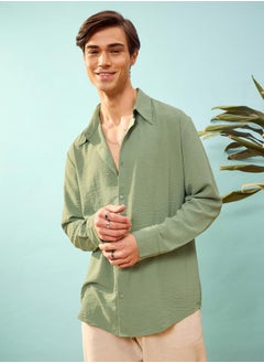 Buy Textured Relaxed Fit Shirt in Saudi Arabia