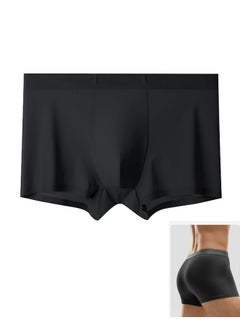 اشتري Men's Antibacterial Boxer Briefs  Breathable Ice Silk MenS Panties Seamless Fit Soft Stretchy Boxer Shorts Underpants في الامارات