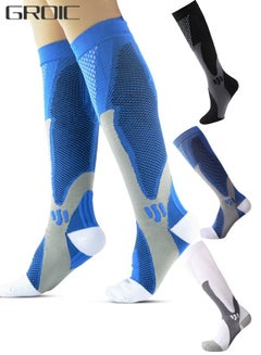 اشتري 3 Pack Elite Basketball Crew Socks for Men, Soft Long Calf Baseball Socks  Athletic Running Socks Men's Basketball  Long Sock Sports Outdoor Socks Compression Sock في السعودية