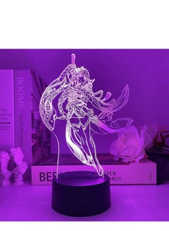 Buy 3D Illusion Light LED Night Light Genshin Impact Game Figurine Lamp Lighting Lamp Gift for Bedroom Decor Light LED Sensor Color Changing Work Desk Lamp Remote Control Lighting Shogun in UAE