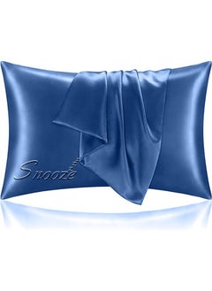 Buy Snooze, Satin Pillowcase for Hair and Skin, 48*70 cm, blue in Egypt