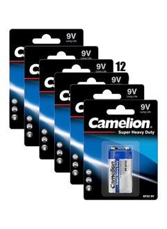 Buy Camelion 10200122 6F22 9 V Super Heavy Duty Battery 12 Packs in Egypt