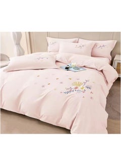 اشتري COMFY 6 PC COTTON EMBROIDERED SOFT & COMFORTABLE COMFORTER SET KING SIZE PINK في الامارات