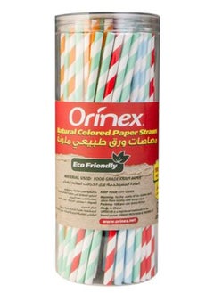 Buy Colored Paper Straws 100 Pieces in Saudi Arabia