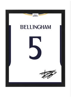 Buy Jude Bellingham Real Madrid Autographed Jersey 2023-24 Poster with Frame 30x40cm in UAE