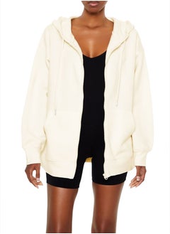 Buy Oversized Fleece Zip-Up Hoodie in Egypt