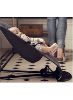 Buy Baby Newborn Infant Bouncing Chair Rocking Seat Safety Bouncer Balance Soft Black in UAE