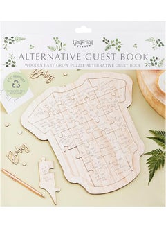 Buy Botanical Baby Shower Alternative Guest Book Grow Wood in Saudi Arabia