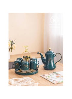 Buy Marble tea set in the fridge, 16 sq., in the green tray, 022800043 in Egypt