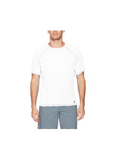 اشتري Mr. Swim Men Contrast UPF 50 Swim Tee, White and Navy في الامارات