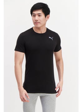 Buy Men Sportswear Fit Short Sleeve Running T-Shirts, Black in UAE