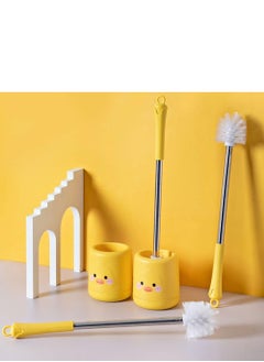 Buy Pochy Stainless Steel Long Handle Toilet Brush Wall Mount Floor Home Toilet Cleaner Brush Bathroom Ideas Toilet Scrubber - Yellow in Egypt