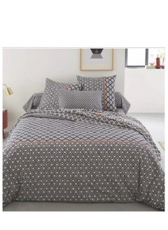 Buy 3-Pcs Hometex Design 100% Cotton King Size Duvet Cover Set - Printed - Graphic Tribu (240x200cm) in UAE