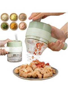 Vegetable Chopper 4 in 1 Handheld Electric Food Chopper Set Wireless  Vegetable Cutter Set with USB Powered for Garlic Chili