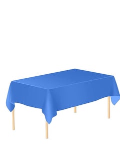 اشتري Plastic Tablecloth for Rectangle Table 54" x 72" Disposable Table Cover for Bridal Shower Wedding Birthday Party Decorations (Deep Blue) في الامارات