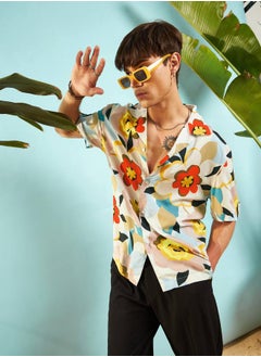 اشتري Floral Print Relaxed Fit Shirt في السعودية