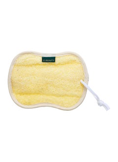 Buy G-Beauty GBY-001 Small Natural Oval Double Face Massage Loofah With Hock Strap For Bath Spa and Shower - Beige in UAE