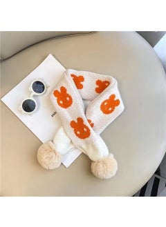 Buy Winter Kids Knit Scarf Cartoon Plush BearRabbit beige Rabbit beige in Saudi Arabia