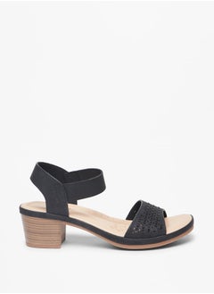 اشتري Women's Embellished Slip-On Sandals with Block Heels في الامارات