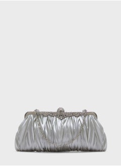 Buy Diamante Clasp Frame Evening Clutch Bag in UAE