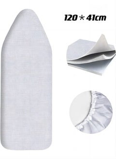 Buy Ironing Board Cover with Premium Heavy Duty Silicone Liner Measures 120x 41 cm in Saudi Arabia