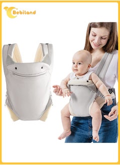 Buy Baby Carrier Newborn to Toddler with Pocket, 4-in-1 Easy to Wear Ergonomic Adjustable Breathable Carrier Slings, Perfect for Baby Infants up to 15kg Toddlers, White in Saudi Arabia