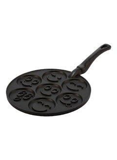 Buy 7-Cavity Smiley Face Non-Stick Aluminum Round Pancake Pan Black 5.08 x 46.99 x 26.416 cm 01920AHS in Saudi Arabia