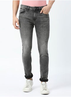 Buy Mid Rise Faded Jeans with Pocket Detail in Saudi Arabia