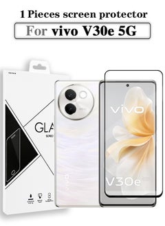 اشتري قطعة واحدة من واقي الشاشة الزجاجي بغطاء كامل لهاتف vivo V30e 5G أسود/شفاف وملحقات واقي الشاشة في السعودية