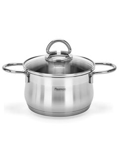 اشتري Monica Stainless Steel Stockpot W Glass Lid 16cm في الامارات