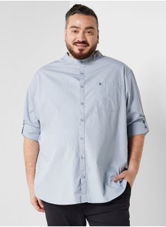 اشتري Men Plus Size Premium Slim Fit Casual Pure Cotton Shirt في الامارات