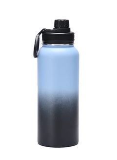 اشتري Insulated Stainless Steel Water Bottle with Straw Lid - Flip,Insulated Water Bottles, Keeps Hot and Cold - Sports Canteen Water Bottle Great for Hiking  Biking,1000ML (blue black) في الامارات