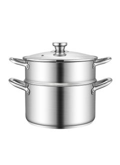 اشتري 304 Stainless Steel Household Steamer Thickened Soup Pot 24CM في السعودية