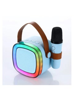 Buy Sodo SD02 Wireless Karaoke Speaker Kits Outdoor Portable Home Karaoke Bluetooth Fashion Blue color lights Microphone Sound System in Saudi Arabia