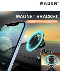 اشتري Compatible for MagSafe Car Mount for iPhone, Dashboard 360° Rotation Magnetic Car Mount, Cell Phone Holder for MagSafe iPhone 15/14/13 All Smart Phones (Black) في السعودية