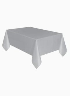 Buy Disposable Plastic Table Cloth Grey 137x183mm in Saudi Arabia