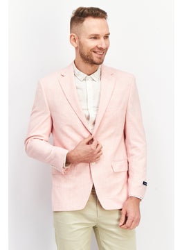 Buy Men Classic Fit Plain Blazer, Pink in UAE