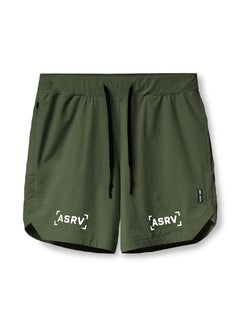 Buy 2024 summer mens sports shorts American youth loose quick-drying fifth pants mens running training fitness pants Army Green in Saudi Arabia