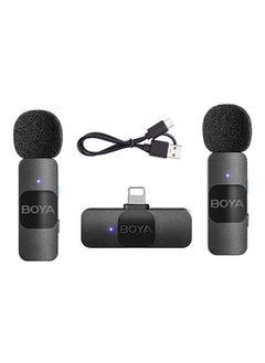 Buy BOYA BY-V2 One-Trigger-Two 2.4G Wireless Microphone System in Saudi Arabia