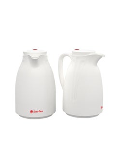 Buy Plastic Tea & Coffee Flask 1.5 Liter White in Saudi Arabia