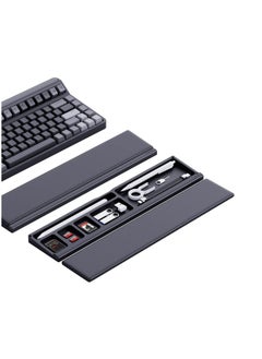 Buy Keyboard Wrist Rest Pad with Desktop Partition Storage Case - Ergonomic Soft Memory Foam - Anti-Slip Rubber Base - for Computer Keyboard, Laptop, Office, Home in UAE