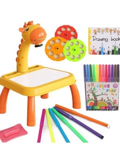 Buy B&K Kids Drawing Projector Table Giraffe for Kids, Trace and Draw Projector Toy with Light & Music, Child Smart Projector Sketcher Desk, Learning Projection Painting Machine in UAE