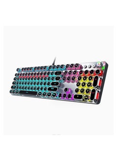 Buy Gaming Keyboard Retro Punk Typewriter-Style Blue Switches for Game and Office in UAE