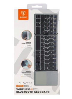 Buy Foldable and Rechargeable Wireless Touch Keypad Multicolour in Saudi Arabia