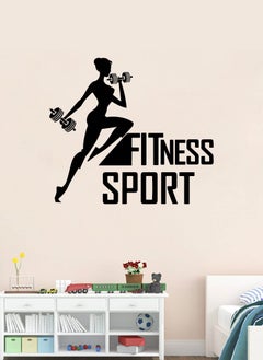 اشتري Fitness Sport Design  Wall Decal - Wall Arts Home Décor - Wall Sticker, 80x70 cm by Spoil Your Wall في الامارات