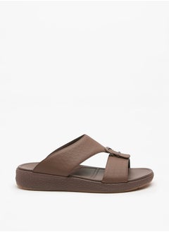 Buy Men's Textured Slip-On Arabic Sandals in UAE