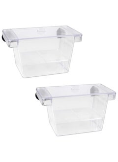 Buy 2 PCS Fish Breeder Hatchery Breeder Box Aquarium Incubator with 4 suction cups Net Fry Hatchery Incubator Hatchery Transparent Isolation Box for Baby Fish Isolation Divider Hatching in UAE