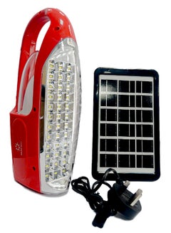 اشتري مصباح محمول يعمل بالطاقة الشمسية للرحلات والتخييم قابلة لاعادة الشحن بر منفذ USB ومزود بلوح طاقة شمسيه يعمل لأكثر من 60 ساعه اضاءة LED في السعودية